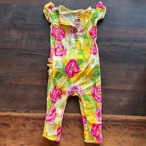 Posh Peanut Annika Ruffle Cap Sleeve Romper